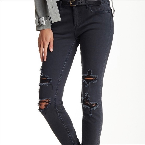 Vigoss Denim - VIGOSS - Charcoal Distressed Boyfriend Jean